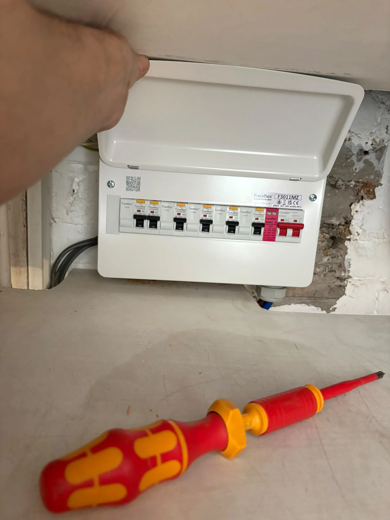 Finished fuse board replacement by Bring it Ohm Electrical Solutions in Hampton, near Esher
