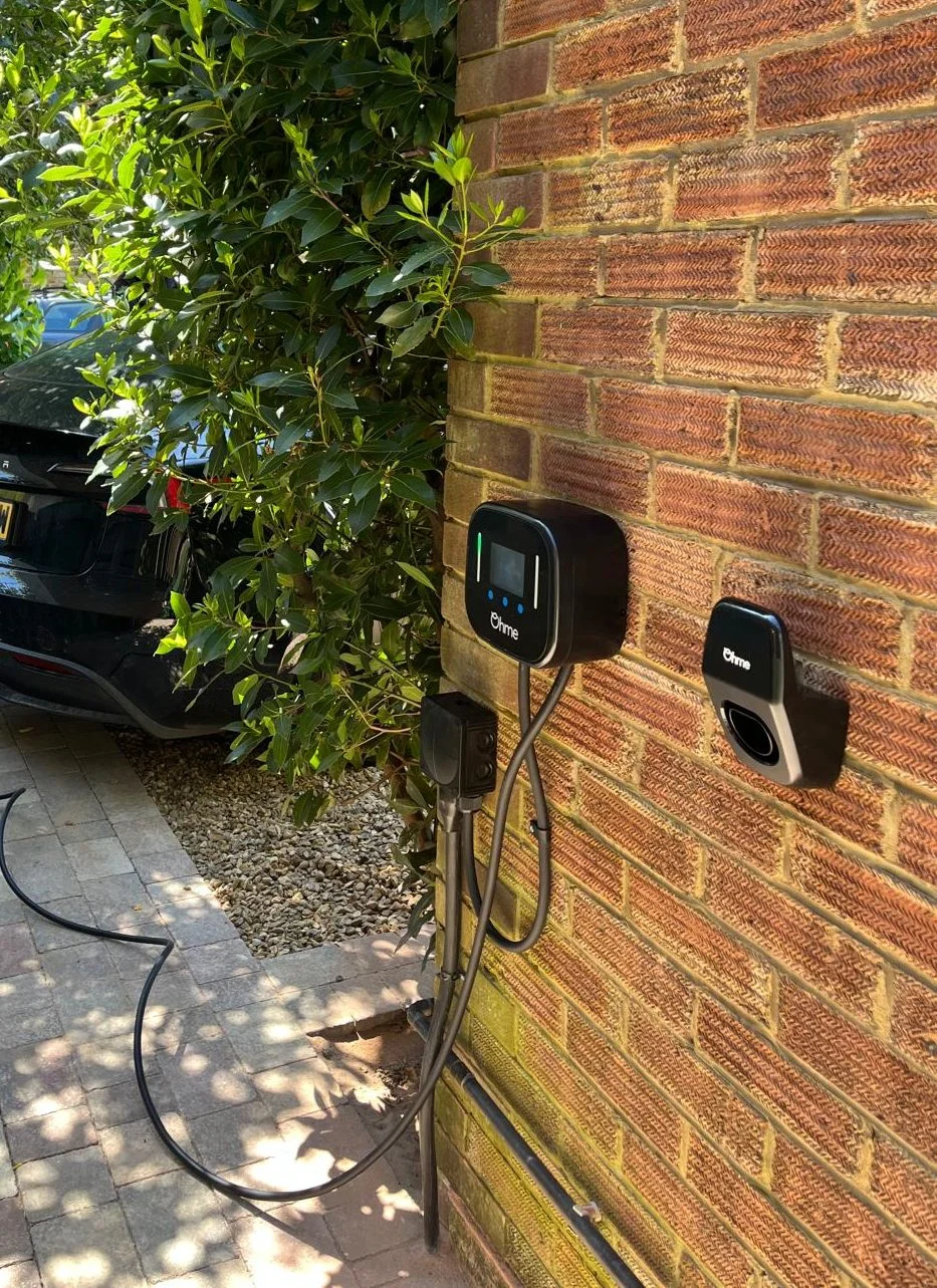 Home EV charger installed in Walton-on-Thames by Bring it Ohm Electrical Solutions, electrician in Weybridge